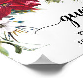 Livre d'or de mariage Fleur de poinsettia rouge et (Coin)