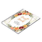 Livre d'or de mariage Fleurs orange de Bourgogne (Côté gauche)