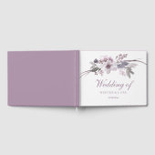 Livre d'or de mariage floral hivernal violet éléga (Complet)