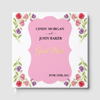 Livre d'or de mariage floral - Pois de senteur