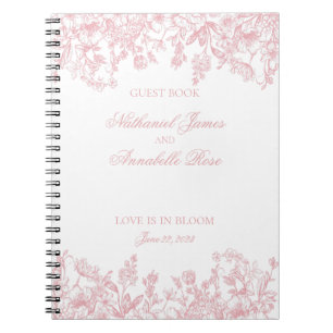 Livre d'or de mariage floral vintage chinoiserie r