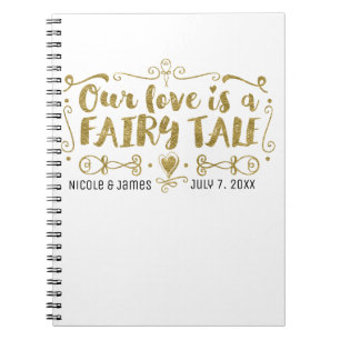 Livre d'or de mariage Gold NOTRE AMOUR EST UN CONT