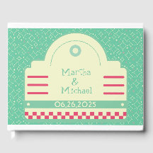 Livre d'or de mariage graphique de diner classique