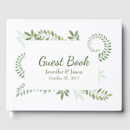 Livre d'or de mariage Green Ferns (Recto)