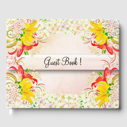 Livre d'or de mariage Jardin de Fleurs de Lys (Recto)