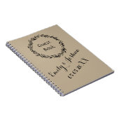 Livre d'or de mariage Kraft Rustique Modèle (Côté Droit)