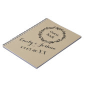 Livre d'or de mariage Kraft Rustique Modèle (Côté gauche)