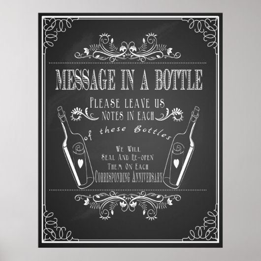 Livre d'or de mariage "Message dans une bouteille" (Devant)