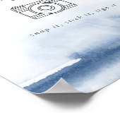 Livre d'or de mariage moderne aquarelle bleue (Coin)