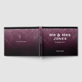 Livre d'or de mariage Mr & Mrs Burgundy Sparkle (Complet)