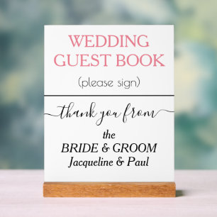Livre d'or de mariage NOMS Rose blanche et rose