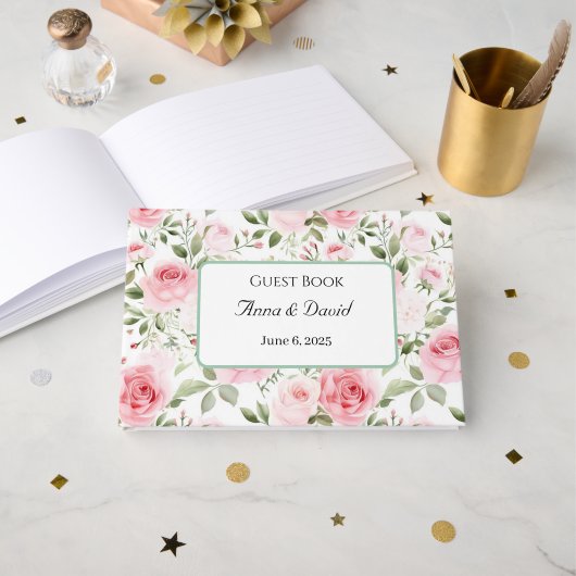 Livre d'or de mariage non métallisé (Recto ouvert)