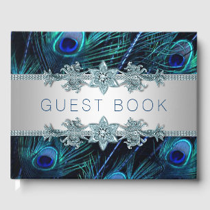 Livre d'or de mariage Paon Bleu Royal