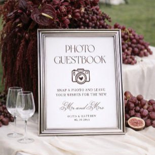 Livre d'or de mariage photo marron