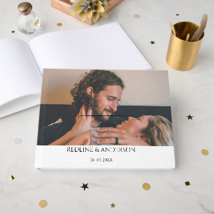Livre d'or de mariage photo simple élégant minimal