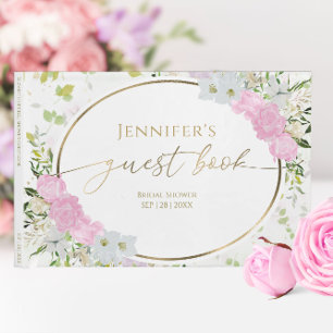 Livre d'or de mariage printanier Fleur sauvage dor