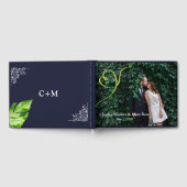 Livre d'Or de Mariage Rétro Feuilles Tropicales Ph (Complet)