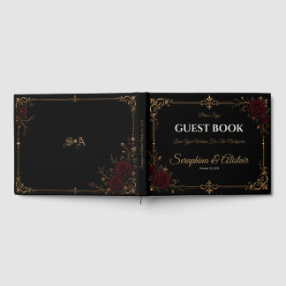 Livre d'or de mariage Rose Gothique Sombre Romanti