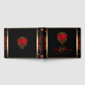 Livre d'or de mariage Rouge Noir Or (Complet)