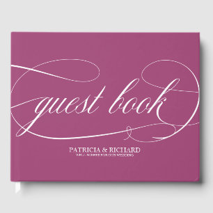 Livre d'or de mariage Simple Chic Cassis