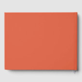 Livre d'or de mariage Simple Script Sunset Orange (Verso)