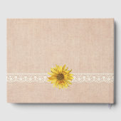Livre d'or de mariage Tournesols en Dentelle Rusti (Verso)
