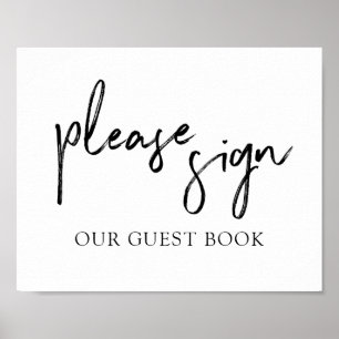 Livre d'or de mariage Typographie Noir