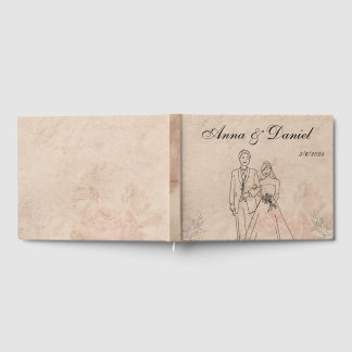 Livre d'or de mariage vintage