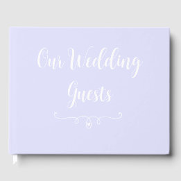 Livre d'or de mariage violet pastel lavande pour i
