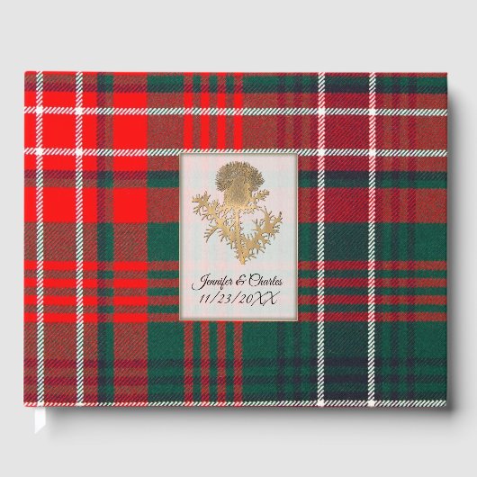 Livre d'or de mariage Wilson Plaid Thistle (Recto)