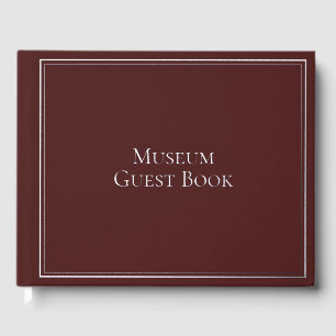 Livre d'or de musée en reliure cartonnée bordeaux