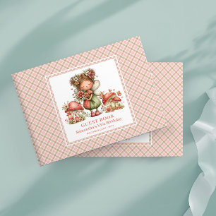 Livre d'or de naissance fille Fée Rose Floral Déli