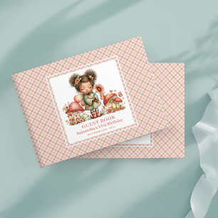 Livre d'or de naissance Rose Fée Délicieux Champig