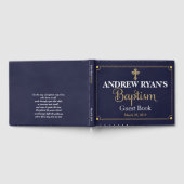 Livre d'or de Navy & Gold Boy Baptism (Complet)