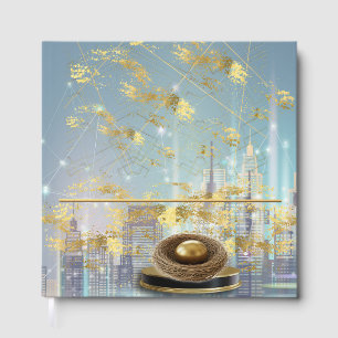 Livre d'or de Pâques en feuille d'or de luxe