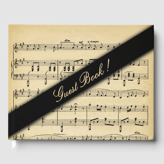 Livre d'or de partitions de musique antique (Recto)