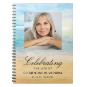 Livre d'or de photo de funérailles thème plage (Devant)