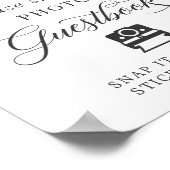 Livre d'or de photo instantanée Fleurs Roses Blanc (Coin)