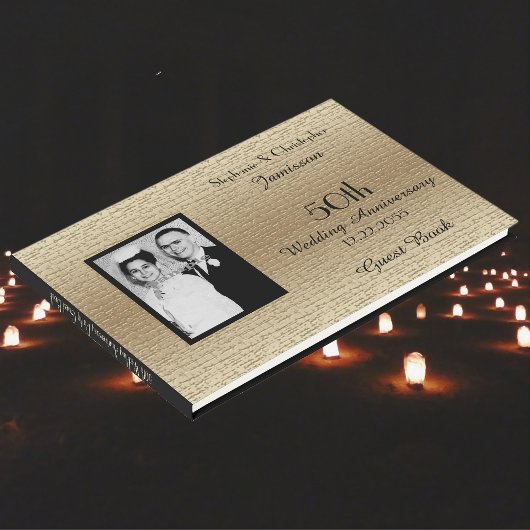 Livre d'or de photos de fête d'anniversaire des 50