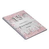 Livre d'or de Quinceanera parties scintillant rose (Côté Droit)