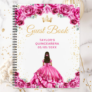 Livre d'or de Quinceañera Princesse Rose Chaud