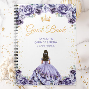 Livre d'or de Quinceañera Princesse Violet Poussié