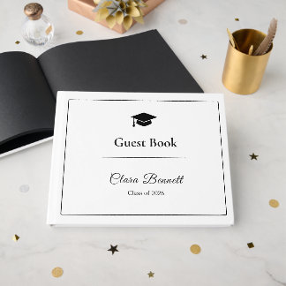 Livre d'or de remise de diplômes 2026 noir et blan