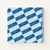 Livre d'or de remise des diplômes avec photo bleu  (Dos)