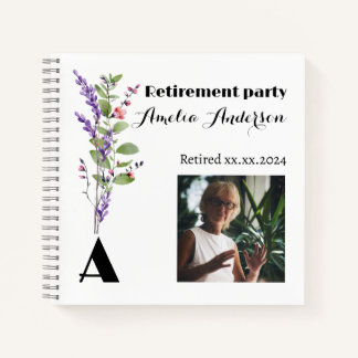 Livre d'or de retraite photo de fleur sauvage blan