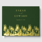 Livre d'or de Rustic Forest Mariage Gold Foil (Recto)