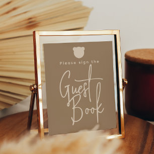 Livre d'or de salle pour Baby Shower Minimaliste s