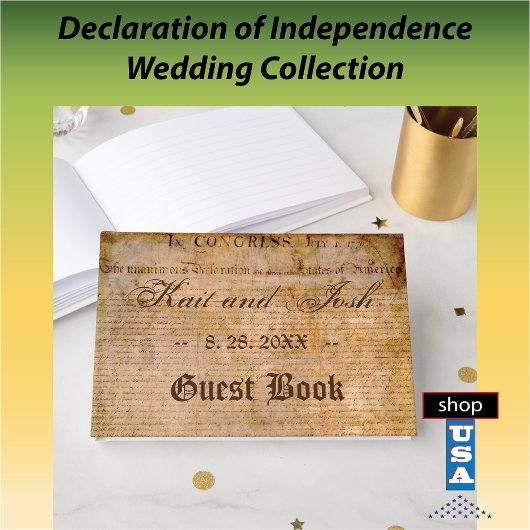 Livre D'or Déclaration d'indépendance 📜 Mariage de parchemin