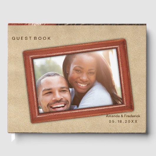 Livre D'or Décor et cartes en cuir 3D (Recto)