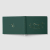 Livre D'or Délicat Monogramme Vert Or Retour Le Mariage De (Complet)